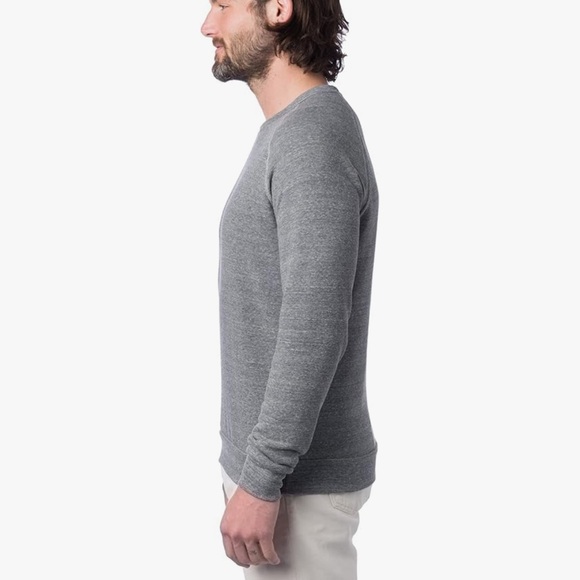 NWT Alternative Earth Grey Ivy League Champ Crewneck Sweatshirt - Picture 3 of 7